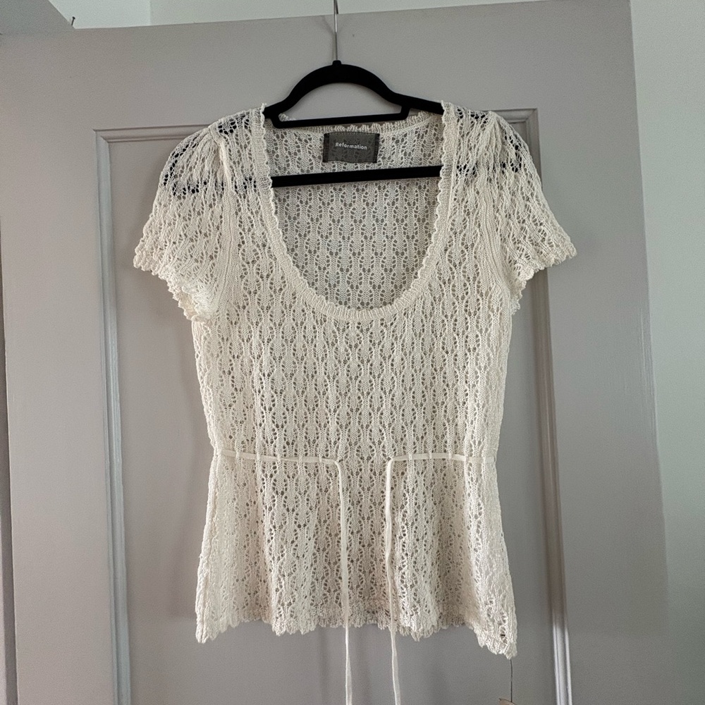 New without tag Reformation crochet/knit top